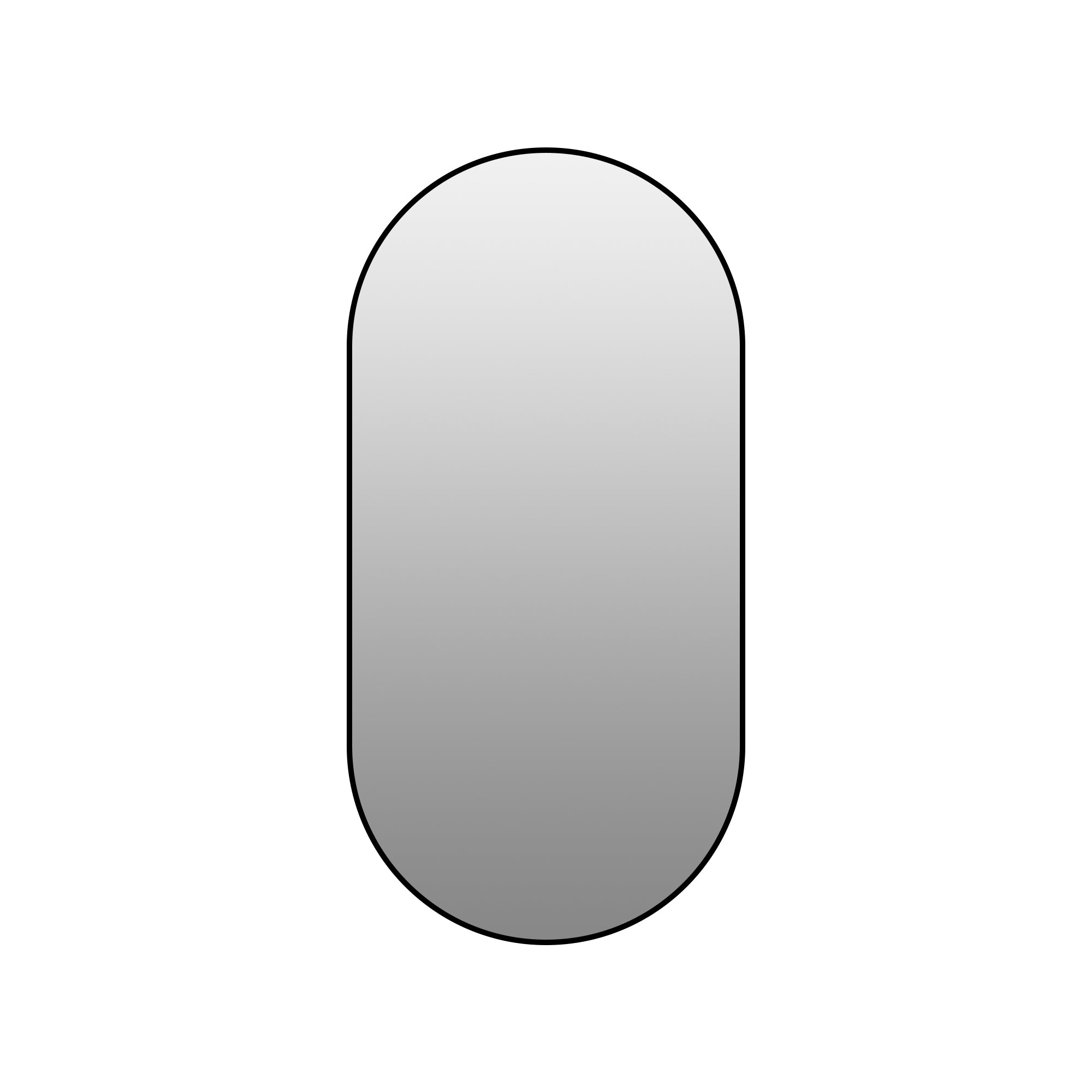 48" Wall Mirror with Black Metal Frame