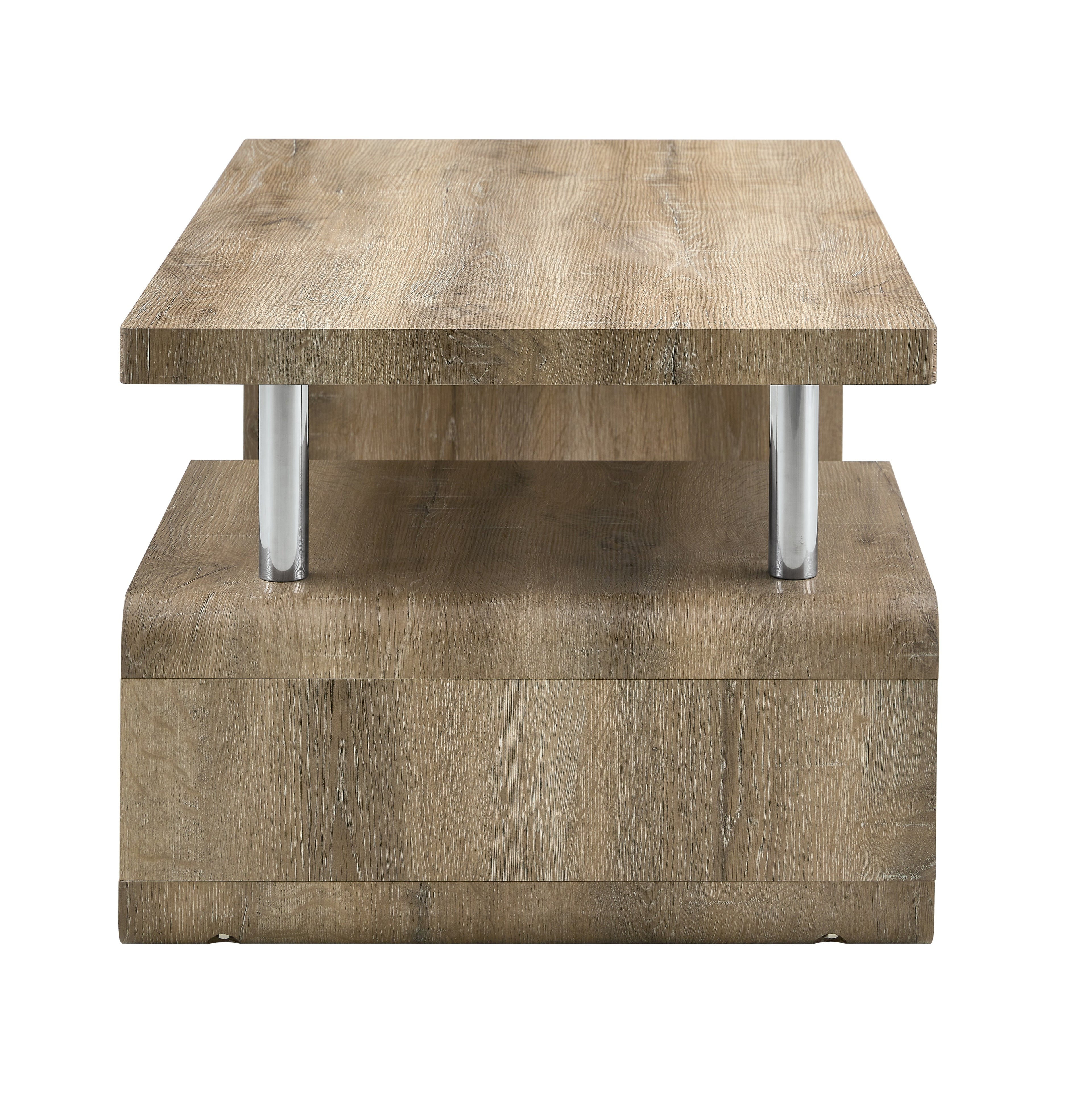 44" Coffee Table with Open Storage Compartments
