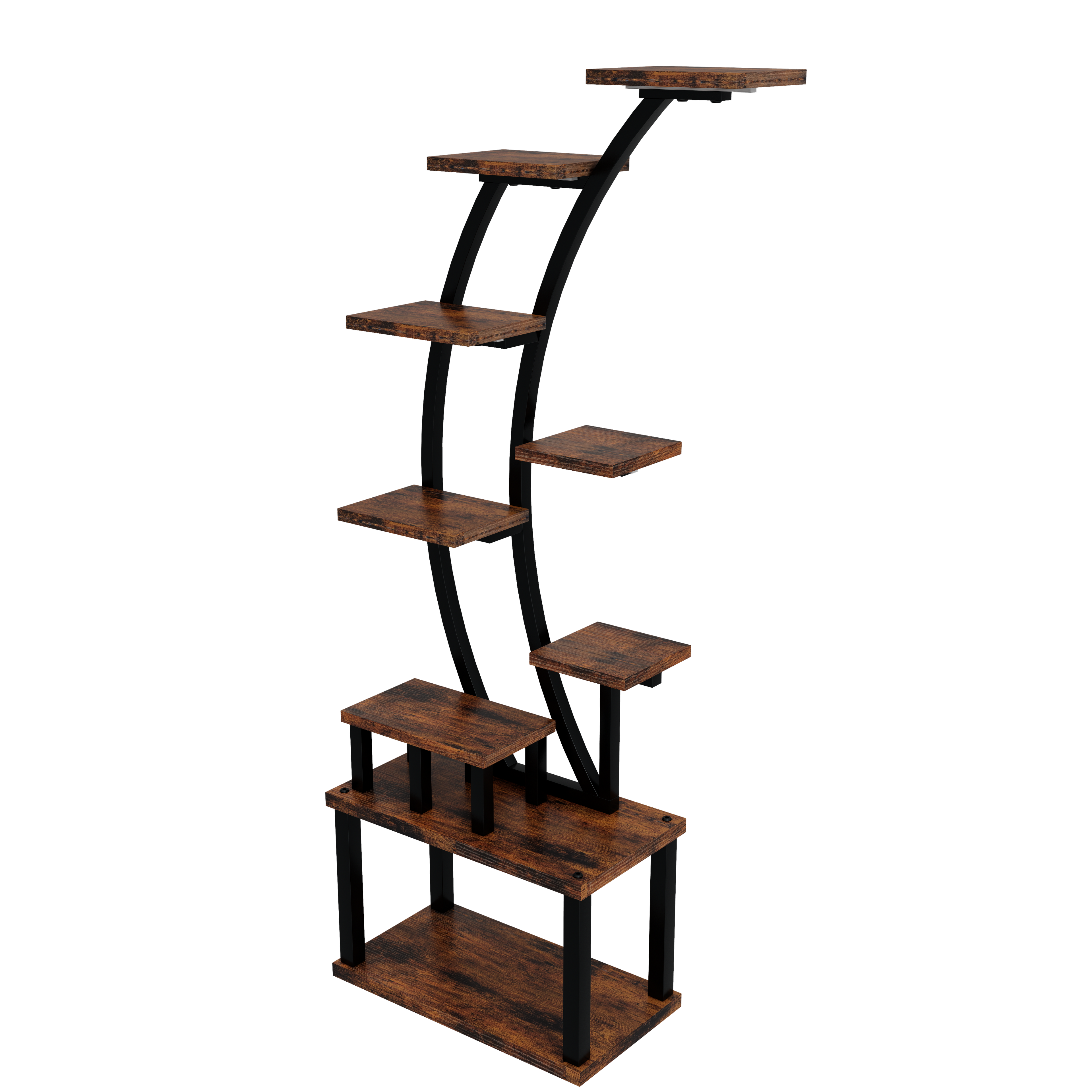 63.6" 9-Tier Indoor Plant Stand with LED Grow Lights