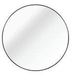 36" Round Wall Mirror with Black Aluminum Frame