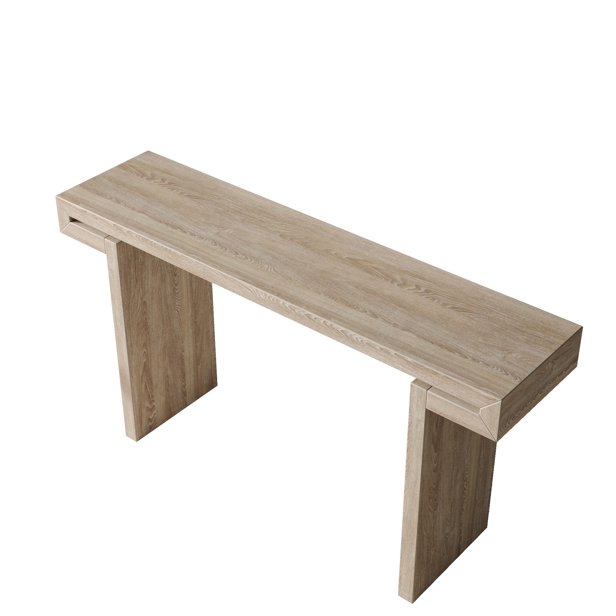 60" Rustic Farmhouse Console Table with Distressed Wood Finish