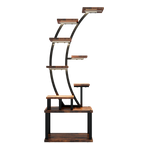 63.6" 9-Tier Indoor Plant Stand with LED Grow Lights