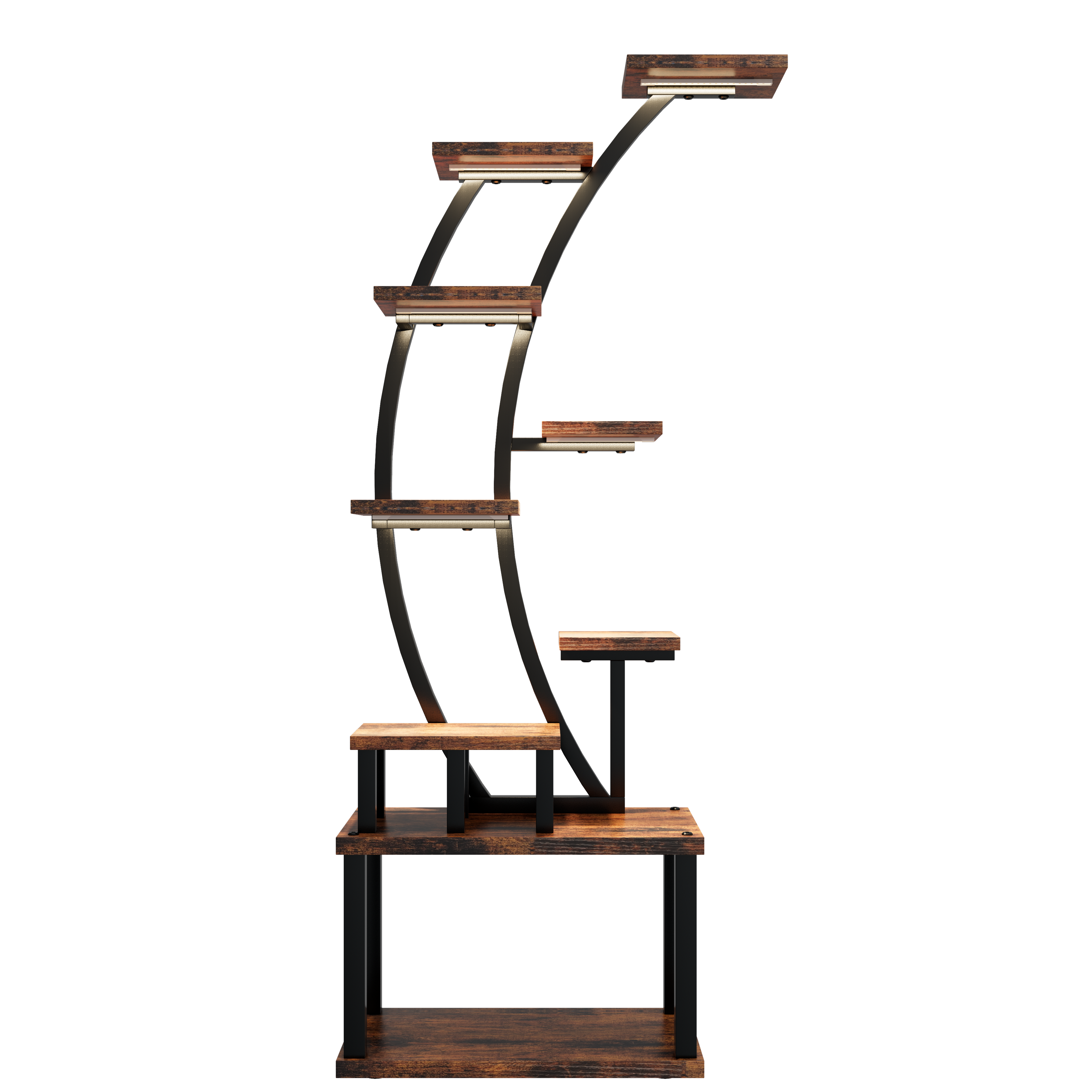 63.6" 9-Tier Indoor Plant Stand with LED Grow Lights