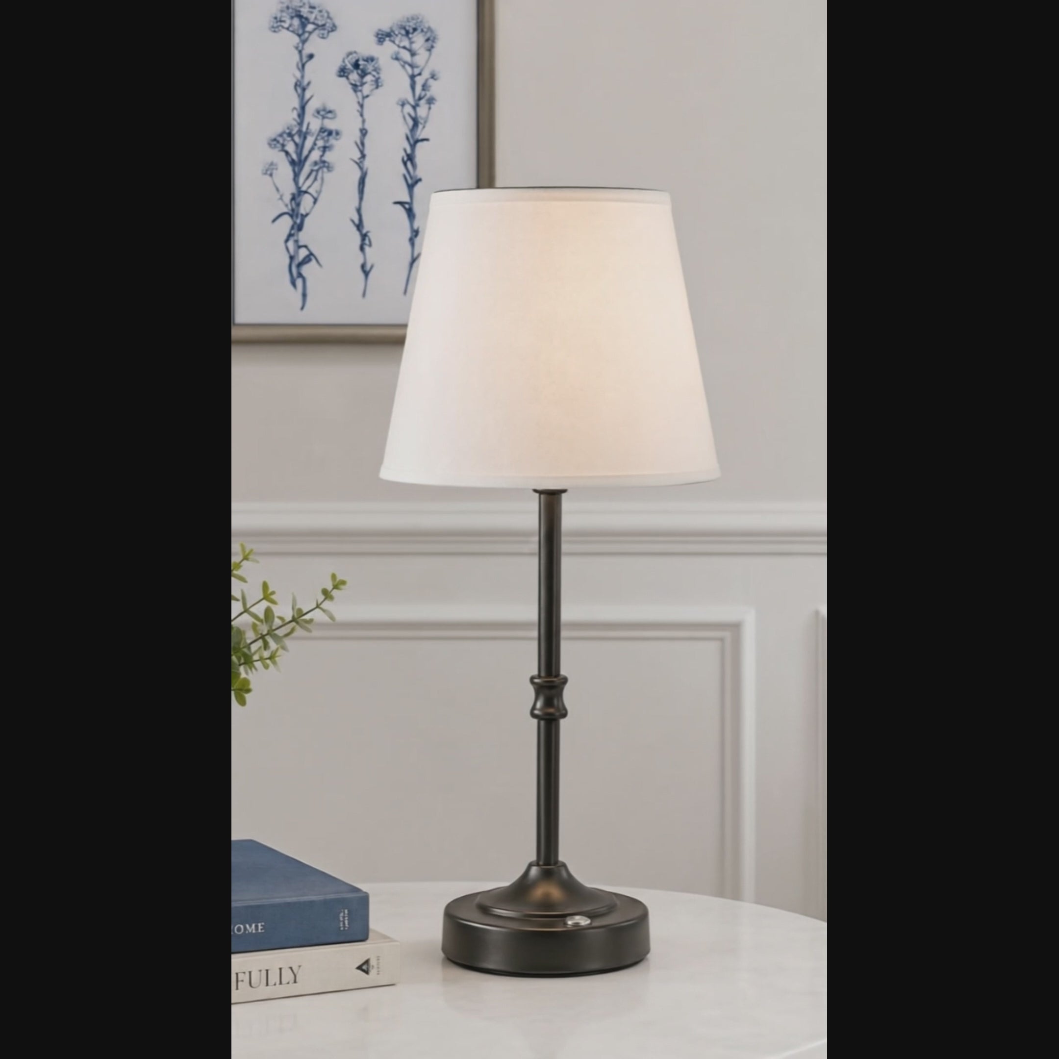 Linen Cordless Table Lamp