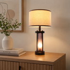 Industrial Dual-Glow Accent Table Lamps (Set of 2)