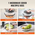 Pack of 2 Collapsible Microwave Splatter Covers