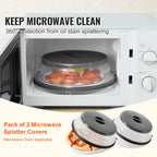 Pack of 2 Collapsible Microwave Splatter Covers