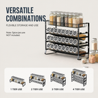 Stackable Spice Rack Organizer for Cabinet & Countertop