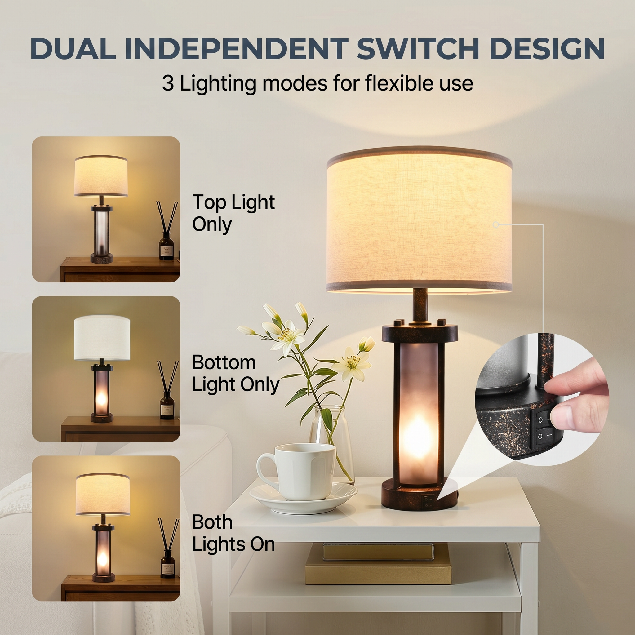 Rustic Bedside Lamps