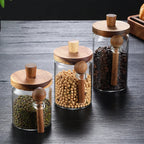 Glass Storage Jars — Set of 3