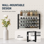 Stackable Spice Rack Organizer for Cabinet & Countertop