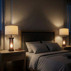 Industrial Dual-Glow Accent Table Lamps (Set of 2)