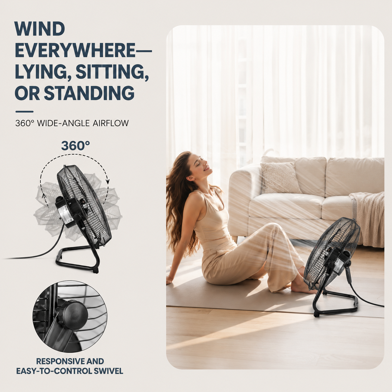  AeroVortex™ Pro High-Velocity Floor Fan 