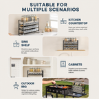 Stackable Spice Rack Organizer for Cabinet & Countertop